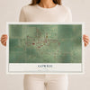 Map of Gowrie, Iowa, 12 x 18 inch unframed archival matte print