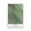 Map of Guernsey, Iowa, 12 x 18 inch unframed archival matte print