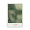 Map of Hansell, Iowa, 12 x 18 inch unframed archival matte print
