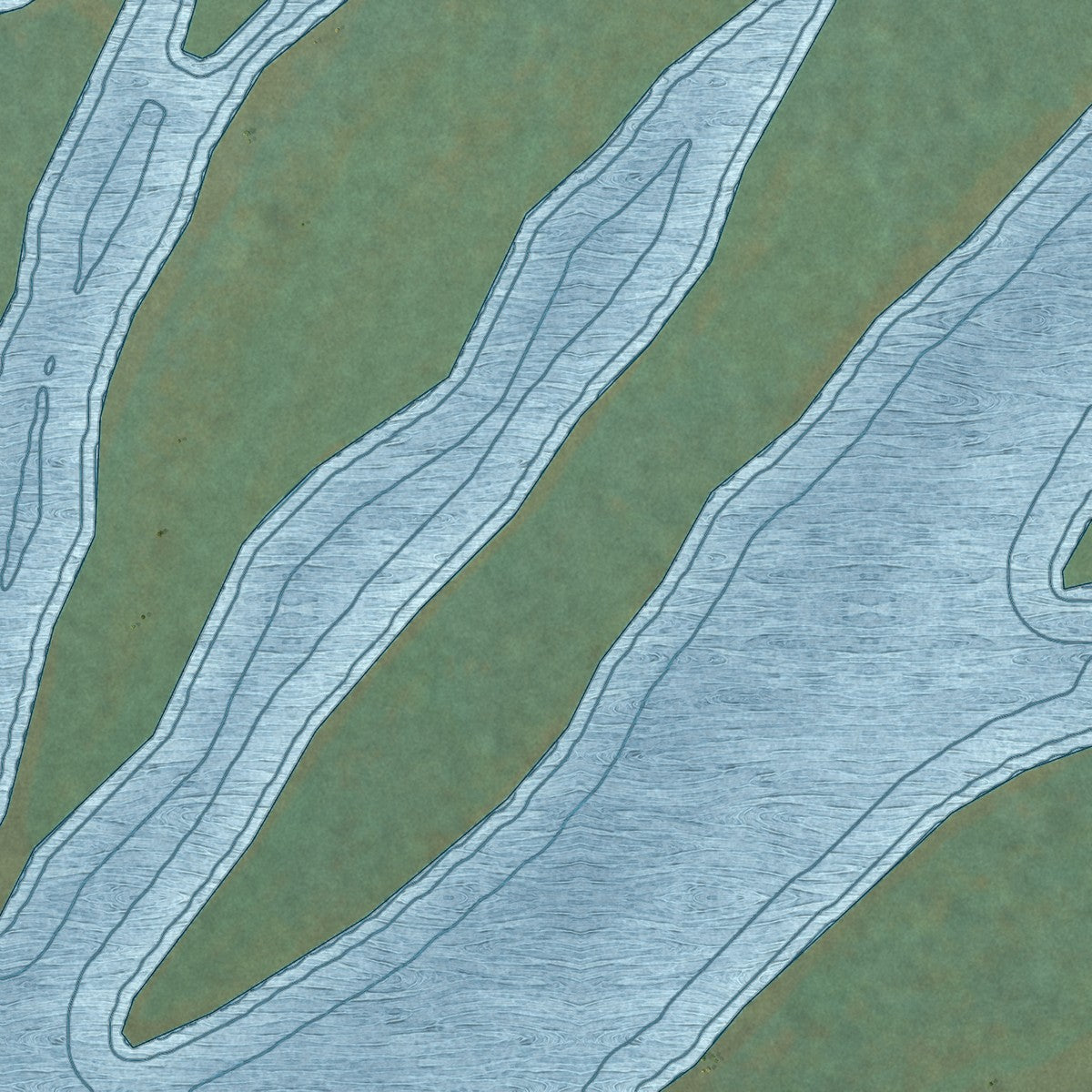 Second close-up of the map of Harpers Ferry, Iowa print showing more streets and buildings