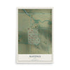 Map of Hastings, Iowa, 12 x 18 inch unframed archival matte print