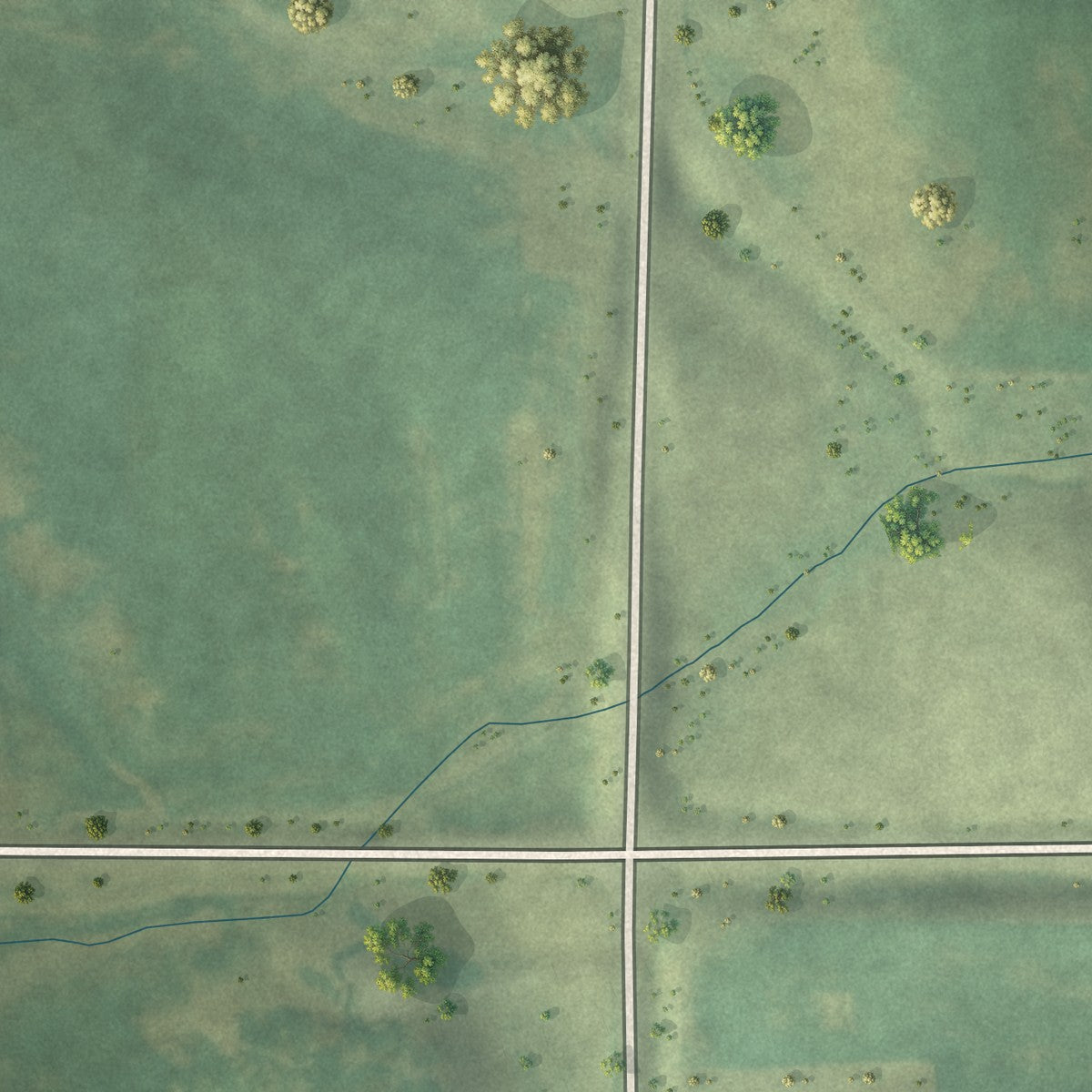 Second close-up of the map of Haverhill, Iowa print showing more streets and buildings