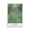 Map of Hillsboro, Iowa, 12 x 18 inch unframed archival matte print