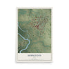 Map of Hopkinton, Iowa, 12 x 18 inch unframed archival matte print