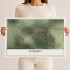Map of Hubbard, Iowa, 12 x 18 inch unframed archival matte print