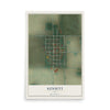 Map of Kensett, Iowa, 12 x 18 inch unframed archival matte print