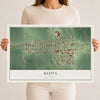 Map of Keota, Iowa, 12 x 18 inch unframed archival matte print