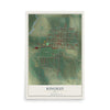 Map of Kingsley, Iowa, 12 x 18 inch unframed archival matte print
