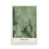 Map of Kirkville, Iowa, 12 x 18 inch unframed archival matte print