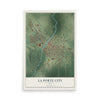 Map of La Porte City, Iowa, 12 x 18 inch unframed archival matte print