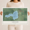 Map of Lake Park, Iowa, 12 x 18 inch unframed archival matte print