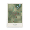 Map of Lenox, Iowa, 12 x 18 inch unframed archival matte print