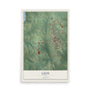 Map of Leon, Iowa, 12 x 18 inch unframed archival matte print