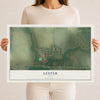 Map of Lester, Iowa, 12 x 18 inch unframed archival matte print