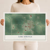 Map of Lime Springs, Iowa, 12 x 18 inch unframed archival matte print