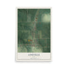 Map of Lineville, Iowa, 12 x 18 inch unframed archival matte print
