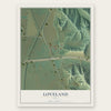Loveland, Iowa map print, the full design