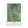 Map of Luana, Iowa, 12 x 18 inch unframed archival matte print