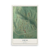 Map of Lucas, Iowa, 12 x 18 inch unframed archival matte print