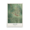 Map of Malcom, Iowa, 12 x 18 inch unframed archival matte print