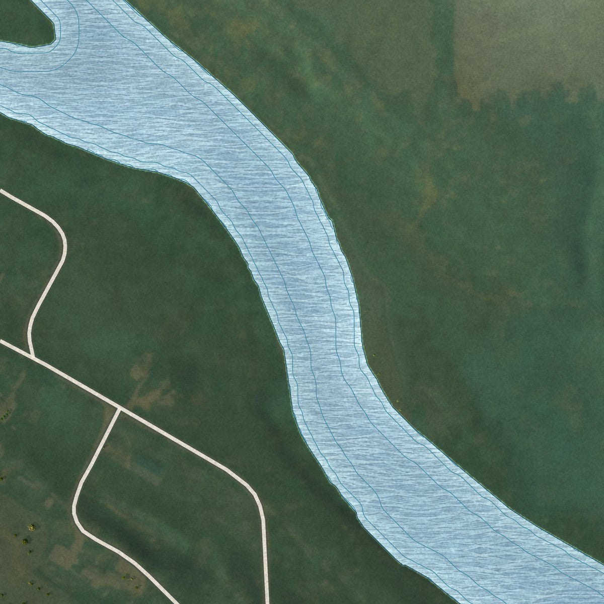 Second close-up of the map of Marble Rock, Iowa print showing more streets and buildings