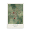 Map of Maynard, Iowa, 12 x 18 inch unframed archival matte print