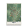 Map of Merrill, Iowa, 12 x 18 inch unframed archival matte print