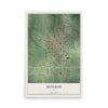 Map of Monroe, Iowa, 12 x 18 inch unframed archival matte print