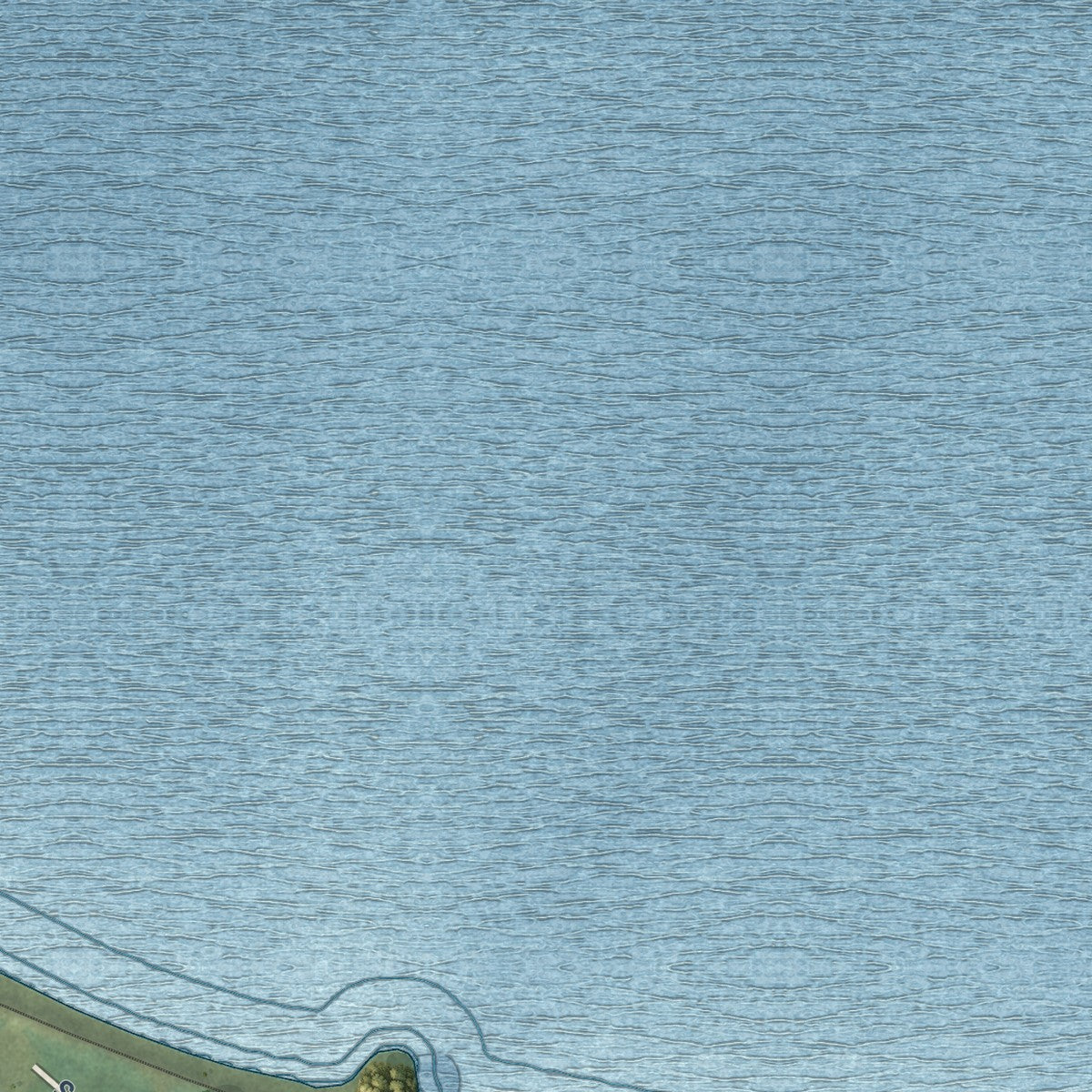 Second close-up of the map of Montrose, Iowa print showing more streets and buildings