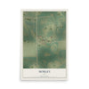 Map of Morley, Iowa, 12 x 18 inch unframed archival matte print