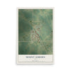 Map of Mount Auburn, Iowa, 12 x 18 inch unframed archival matte print