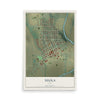 Map of Neola, Iowa, 12 x 18 inch unframed archival matte print