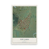 Map of New Albin, Iowa, 12 x 18 inch unframed archival matte print
