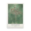 Map of New Hampton, Iowa, 12 x 18 inch unframed archival matte print
