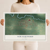 Map of New Hartford, Iowa, 12 x 18 inch unframed archival matte print