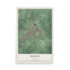 Map of Newton, Iowa, 12 x 18 inch unframed archival matte print