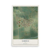 Map of Norway, Iowa, 12 x 18 inch unframed archival matte print