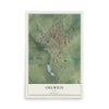 Map of Oelwein, Iowa, 12 x 18 inch unframed archival matte print