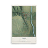 Map of Oto, Iowa, 12 x 18 inch unframed archival matte print
