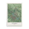 Map of Ottumwa, Iowa, 12 x 18 inch unframed archival matte print