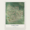 Park View, Iowa map print, the full design