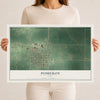 Map of Pomeroy, Iowa, 12 x 18 inch unframed archival matte print