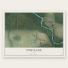 Portland, Iowa map print, the full design