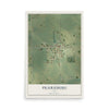 Map of Prairieburg, Iowa, 12 x 18 inch unframed archival matte print