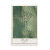 Map of Pulaski, Iowa, 12 x 18 inch unframed archival matte print