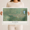 Map of Raymond, Iowa, 12 x 18 inch unframed archival matte print