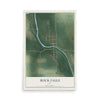 Map of Rock Falls, Iowa, 12 x 18 inch unframed archival matte print