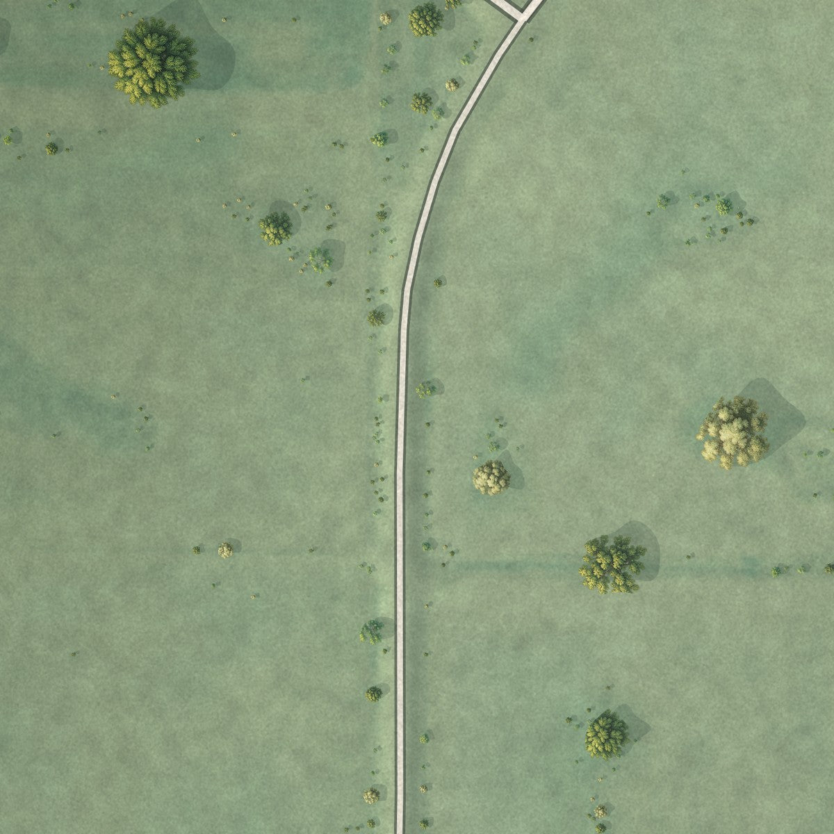 Second close-up of the map of Rodman, Iowa print showing more streets and buildings
