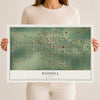 Map of Russell, Iowa, 12 x 18 inch unframed archival matte print