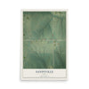 Map of Sandyville, Iowa, 12 x 18 inch unframed archival matte print